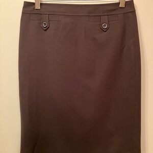 Ann Taylor LOFT Dark Brown Pencil Skirt